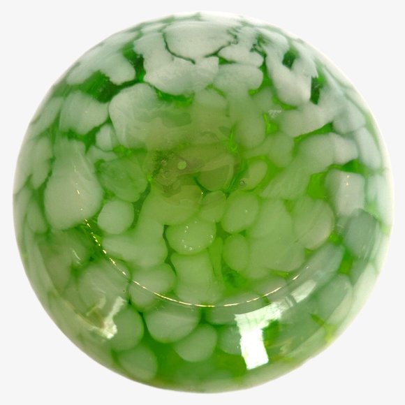 Vintage MCM Hand Blown Green Confetti Glass Vase - Picture 7 of 7